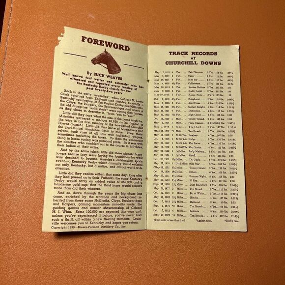 1939 Brown-Forman's Kentucky Derby Dope Book - Picture 5 of 12